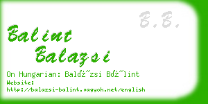 balint balazsi business card